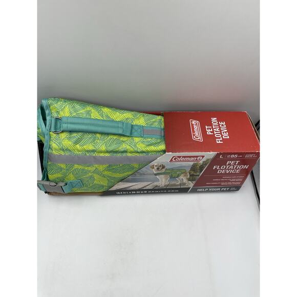 Coleman Dog Flotation Life Vest Jacket Preserver Size Large Up to 85 Pounds NEW - Picture 4 of 9